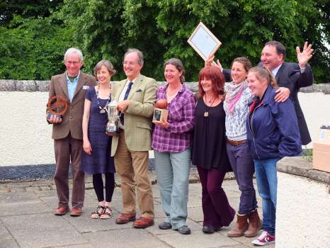 A very happy group of Cumbrian winners with far right two women from the Full Cycle project and next to them two others from the Bill Hogarth Trust