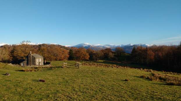 The Picturesque view northeast looking past Rose Castle to Ill Bell - a ten minute walk from Yewfield