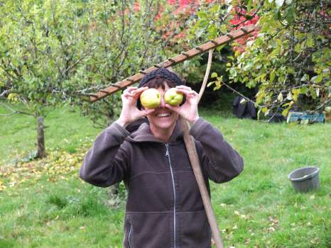 Sarah with Keswick Codlin spectacles