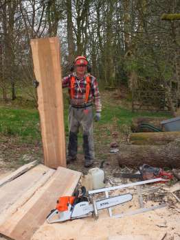 A beautifully-grained plank of maple