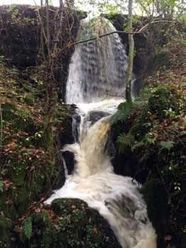 A torrent of water from our tarn