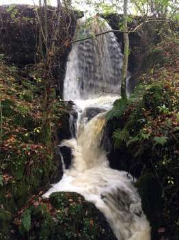 A torrent of water from our tarn